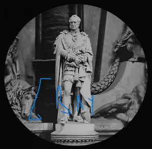 LORD PALMERSTONS MONUMENT LONDON C1867 Magic Lantern Slide EARLY PHOTO - Picture 1 of 5