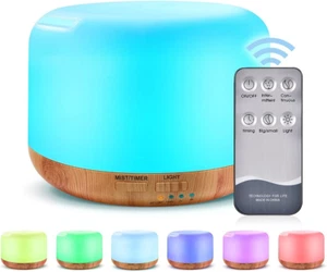 300ML Essential Oil Diffuser, Remote Control Ultrasonic Aromatherapy Oil Diffuse - Picture 1 of 12