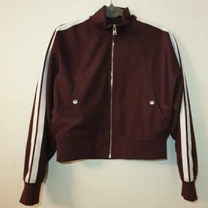Allsaints Jacket Size 12 10 Women Sweater Top Track Medium Stripe Sweatshirt Zip - Picture 1 of 13