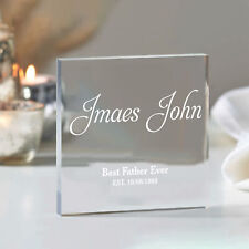Personalised Acrylic Block Plaque Gift for Dad Fathers Day Birthday Present
