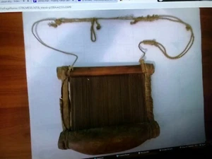 ANTIQUE AFRICAN - MALI WOOD TEXTILE? ARTIFACT  9 1/2 "H X 9 1/2"W, 1.3 lb... - Picture 1 of 10