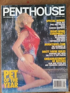 1999 Year Issue JANUARY PET OF THE YEAR PENTHOUSE BRETT FAVRE Magazine Newsstand - Picture 1 of 6