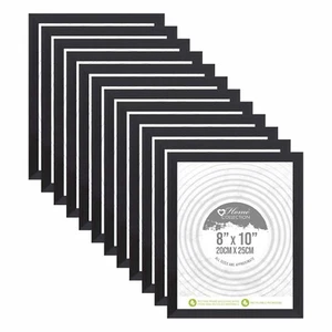 [12er Pack] Glas Bilderrahmen Bild 8" x 10" Schwarz Wandmontage Wohndeko - Bild 1 von 8