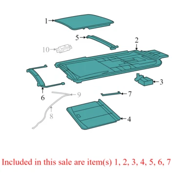 2008-2010 Chrysler Town & Country Sunroof Assembly Used OEM 68028578AA - Image 1 of 2