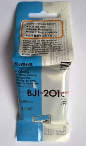 Original Canon BJI-201c Cyan For BJC-600 series Made in Japan - Picture 1 of 1