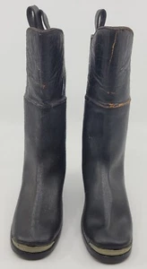 VINTAGE SELTENE HANDGEFERTIGTE KINDER LEDER COWBOYSTIEFEL GEMARKT NOV 29 1859 ANTIK  - Bild 1 von 9