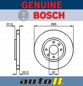 Bosch Front Brake Disc Rotor for Renault 21 L48 2L J7R 750751 1986 - 1993 - Picture 1 of 1