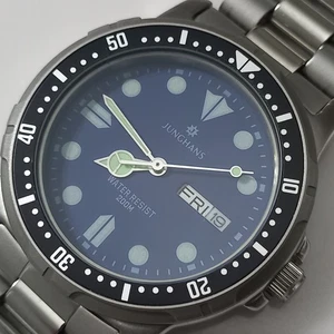 FABELHAFTE NOS 90ER JUNGHANS 36MM TAUCHER 200M QUARZ REF: 41/4157 + INT GARANTIE - Bild 1 von 22