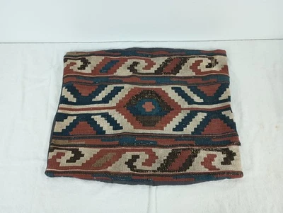 Alfombra Oriental Tejida a Mano Lana Turca Kilim Lana Almohada FUNDA 19x15 AGUJERO LEER Foto 1 de 4