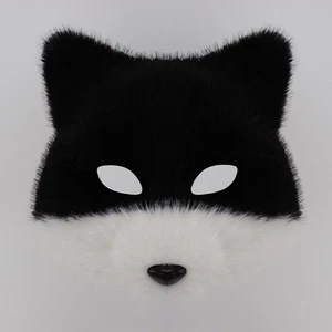 Half Face Animal Mask Novelty Fox Mask for Fancy Dress Role Playing Wedding - Picture 1 of 44