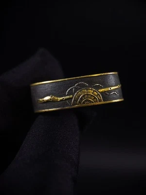 Chapéu japonês bengala e bambu único fúchi para período Wakzashi Edo antigo F151 - Imagem 1 de 4