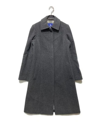 BURBERRY BLUE LABEL                    Nova Check Angora Wool Coat gray FNF71-80 - Image 1 of 4
