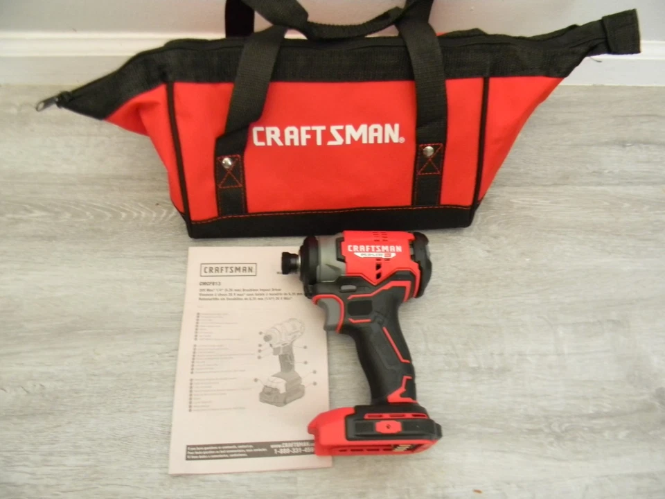 NEW Craftsman 20V MAX 20Volt 1/4" Impact Driver CMCF813B W/Tool Bag - Image 1 of 1