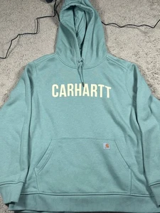 Carhartt Relaxed Fit Hoodie Green Teal Damen XL - Bild 1 von 5