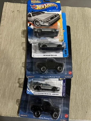 Lote de 5 autos Toyota Pick Up & Time Machine 1986 Hot Wheels Back to the Future N Foto 1 de 4