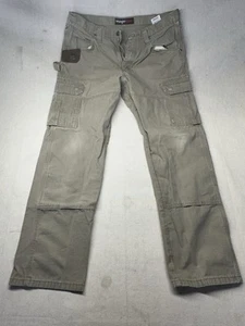 Wrangler Riggs Workwear Pants Men’s 36x32 Khaki Ripstop Double Knee Carpenter - Picture 1 of 8
