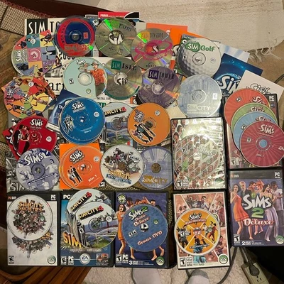 The Sims / Simcity + More PC Game Lot 23 Games! Expansions EA Vintage 2000s - Image 1 of 4