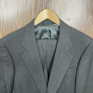 Jos A Bank 2 Piece Suit Mens 38R 32x30 Green Multicolor Plaid Wool Two Buttons - Picture 1 of 23