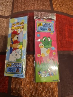 NEW WITH CODE- LOT OF 2 WEBKINZ MAGNETIC BOOK MARKS- DISCONTINUED - Image 1 of 2