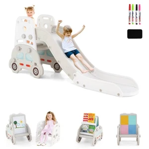 5 in 1 Convertible Toddler Slide Set with Stool, Book Rack for Boys & Girls - Picture 1 of 10