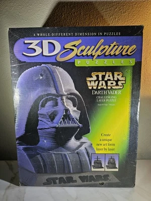 Rompecabezas de escultura 3D vintage Star Wars Darth Vader 1997 NUEVO SELLADO DE FÁBRICA Foto 1 de 4