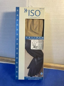 Isotoner Stretch Driving Gloves Unlined One Size Brown NEW IQ3092 - Picture 1 of 3