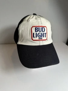 Sombrero de cerveza Bud Light parche logotipo azul blanco rojo ajustable - Imagen 1 de 4