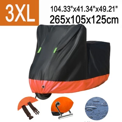 Motorcycle Cover Bike Waterproof Outdoor Rain Dust Sun UV Scooter Protector XXXL Foto 1 de 4