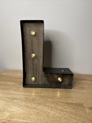 Маркиза с подсветкой буква «L» полка для вывесок настенный декор металл 9 дюймов - Изображение 1 из 4