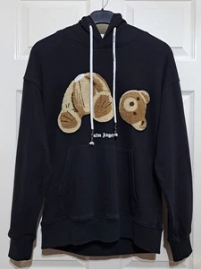 Palm Angels Kill Bear Hoodie Men's Size S P2P 21" Pullover Black Authentic  - Picture 1 of 11