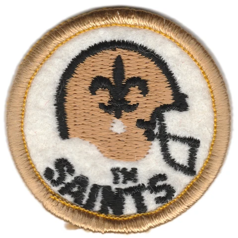 1980'S NEW ORLEANS SAINTS NFL FOOTBALL VINTAGE 2" ROUND HELMET TEAM LOGO PATCH Cover