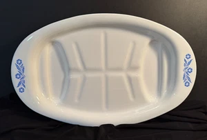 Bandeja de carne Corning Ware ovalada azul aciano P19 de colección 16,5 x 10 - Imagen 1 de 4
