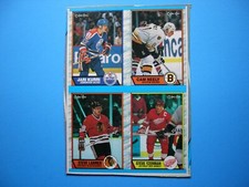 1989/90 O-PEE-CHEE BOX BOTTOM CARD PANEL SHARP!! JARI KURRI STEVE YZERMAN OPC