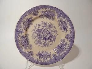 ANTICO RARO PIATTO CERAMICA RORSTRAND DISEGNO ASIATIC PHEASANT VIOLA FINE 1800 - Foto 1 di 6