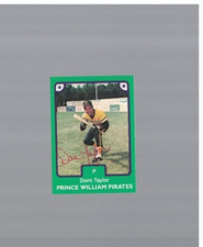 Dorn Taylor Prince Williams Pirates Signed 1984 TCMA Card W/Our COA