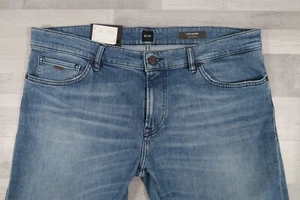 Blaue Herrenjeans Hugo Boss Maine BC-C 030 Stretch gerade W38 L30 neu mit Etikett - Bild 1 von 16