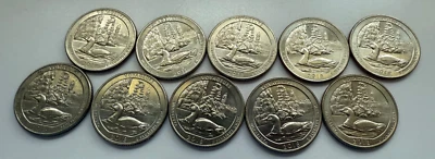 US Quarter 2018 D Voyageurs Minnesota America The Beautiful Set of 10 coins - Image 1 of 4