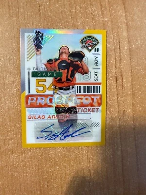 2024 Panini Prospect Edition - Silas Ardoin - Gold Prospect Ticket Auto 04/10 - Image 1 of 2
