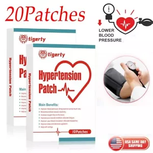 20pcs Hypertension Patch Reduce High Blood Pressure Herbal Plasters Health Care - Picture 1 of 13