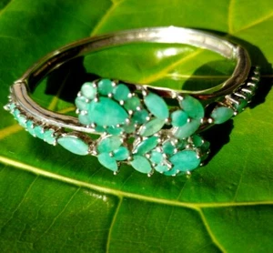 BRACCIALE ARGENTO 925 SMERALDO TIMBRATO 7-8" #133 - Foto 1 di 5