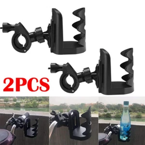 2x Cup Holder Water Drink Bottle Cage ATV UTV Bike Motorcycle Scooter Golf Cart - Picture 1 of 14