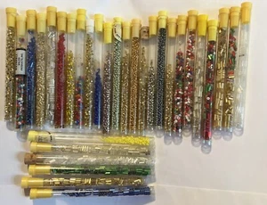 31 Vintage Tuben Rocailles & 2 Beutel Basteln Vintage Perlen - Bild 1 von 15