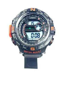 Reloj deportivo de cuarzo LASIKA K-Sport, resistente al agua, multifunción, negro y rojo - Imagen 1 de 3
