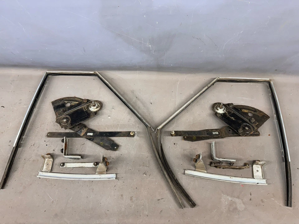 1967 1968 Ford Galaxie Quarter Window Regulator Tracks Seals 2 Door Sedan 1/4 OE - Image 1 of 4