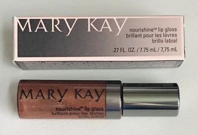 Nuevo En Caja Mary Kay Nourishine Brillo Labial Bronce Felicidad #016984 Tamaño Completo Foto 1 de 2
