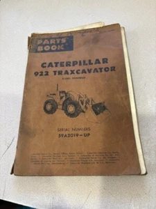 CAT CATERPILLAR 922 Traxcavator Diesel MANUAL Parts Book S/N 59A2019-UP - Picture 1 of 1