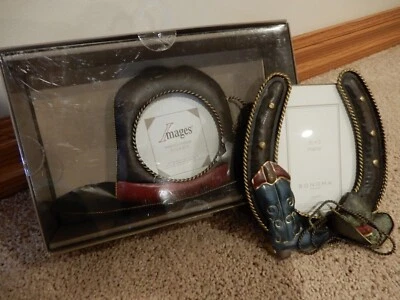 LOT OF 2 3D WESTERN PHOTO FRAMES WESTERN FARMHOUSE DECOR NEW - Image 1 of 4