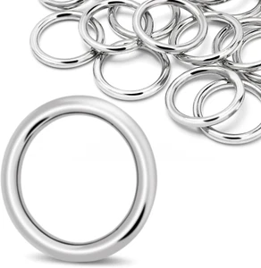 Paquete de 24 juntas tóricas de metal con hebilla de correa para perro de 1 pulgada juntas tóricas sin costuras para cartera de manualidades - Imagen 1 de 12