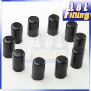10PCS 19mm 3/4" Silicone Blanking Cap Intake Vacuum Hose End Bung Plug Black - Picture 1 of 2