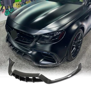 For Mercedes Benz W213 E63 S 2016-2019 Carbon Front Bumper Lip Spoiler Splitters - Picture 1 of 10